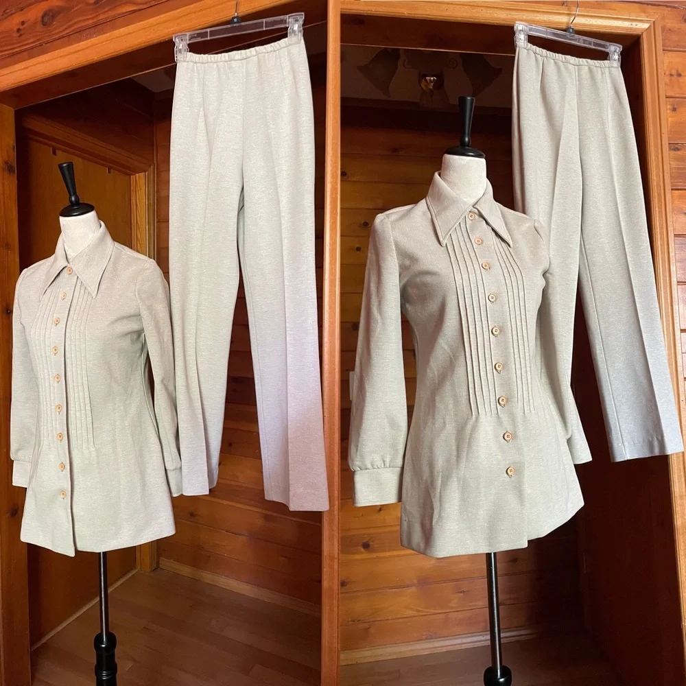 Vintage 70’s Act lll Act 3 Polyester Leisure Suit Set- FLAWED - Picture 2 of 4